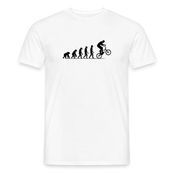 Autocollant de maillot BMX Evolution pour BMX Rider - T-shirt homme - blanc - Devant - AI Model Male 178 dark (178cm)