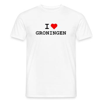 Ich liebe Groningen - I love Groningen - Men's T-Shirt - white - Front - AI Model Male 178 dark (178cm)
