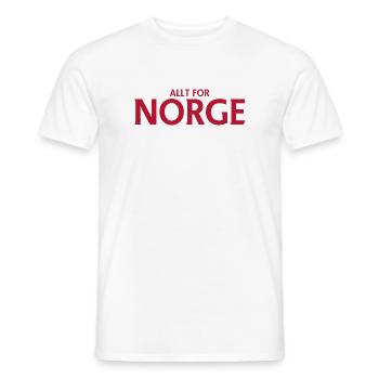 Allt för Norge – patriotisches Logo - Männer T-Shirt - Weiß - Vorne - AI Model Male 178 dark (178cm)