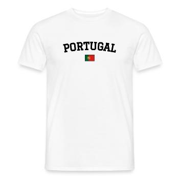 Portugal Flag Design Black - Men's T-Shirt - white - Front - AI Model Male 178 dark (178cm)