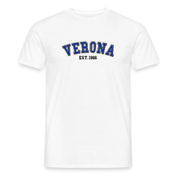 Verona Est. 1966 - Men's T-Shirt - white - Front - AI Model Male 178 dark (178cm)