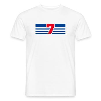 Numéro 7 France  - T-shirt homme - blanc - Devant - AI Model Male 178 dark (178cm)