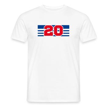 Number 20 France - Men's T-Shirt - white - Front - AI Model Male 178 dark (178cm)
