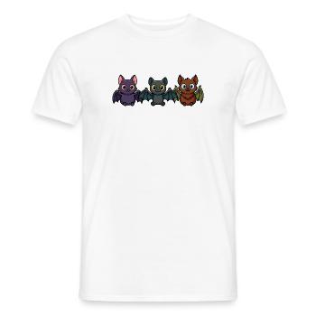Drei Nachtfledermäuse Trio - Männer T-Shirt - Weiß - Vorne - AI Model Male 178 dark (178cm)