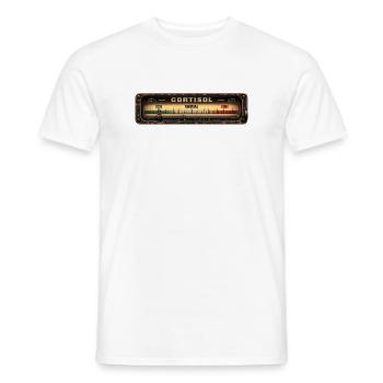 Cortisol Gauge: Vintage Wellness - Männer T-Shirt - Weiß - Vorne - AI Model Male 178 dark (178cm)