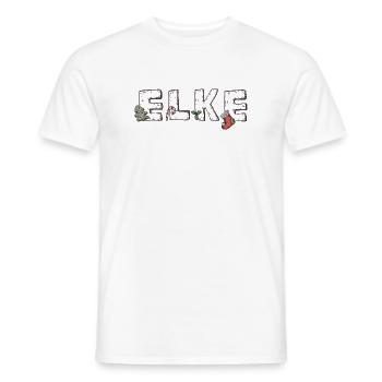 Elke Weihnachtszauber  - Männer T-Shirt - Weiß - Vorne - AI Model Male 178 dark (178cm)