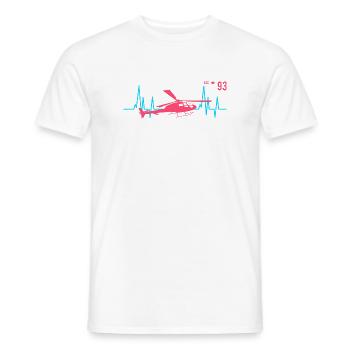 Hubschrauber Herzschlag Ekg Pilot - Männer T-Shirt - Weiß - Vorne - AI Model Male 178 dark (178cm)