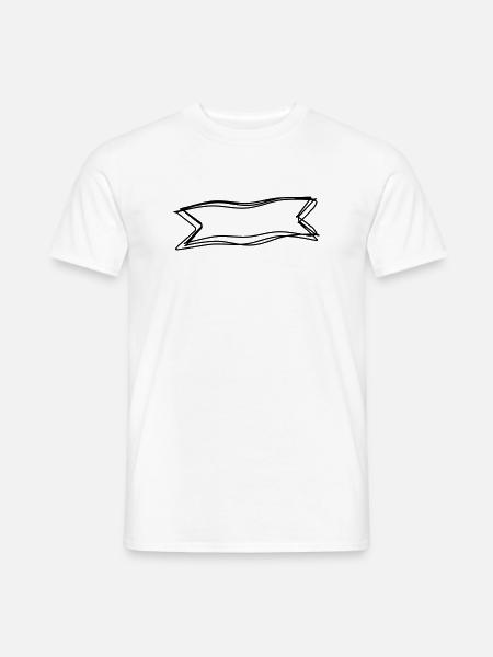 Schriftband handgezeichnet - Männer T-Shirt - Weiß