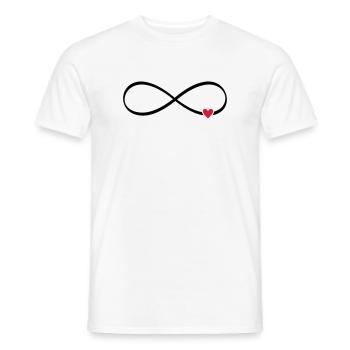 Unendlichkeits Zeichen unendlich Herz Liebe - Männer T-Shirt - Weiß - Vorne - AI Model Male 178 dark (178cm)