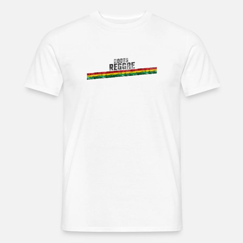 Roots Reggae Farbverlauf Design - Männer T-Shirt - Weiß