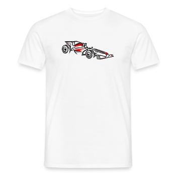 Illustration de voitures de course Conception du sport automobile - T-shirt homme - blanc - Devant - AI Model Male 178 dark (178cm)
