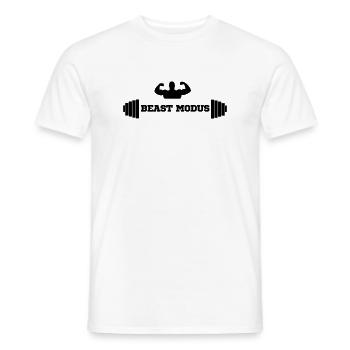 bodybuilder, bodybuilding, fitness, workout, beast - Men's T-Shirt - white - Front - AI Model Male 178 dark (178cm)