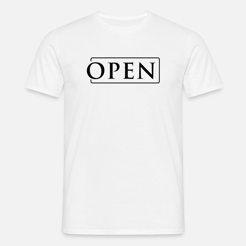 OPEN in frame - Men's T-Shirt - white