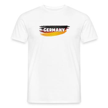Germany Pinselstrich Flagge Fahne Heimatliebe - Männer T-Shirt - Weiß - Vorne - AI Model Male 178 dark (178cm)