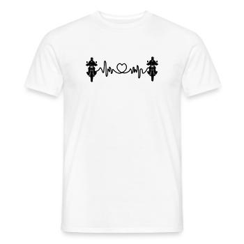 Motorrad-Frontansicht Cardio-Motor-Enthusiast - Männer T-Shirt - Weiß - Vorne - AI Model Male 178 dark (178cm)
