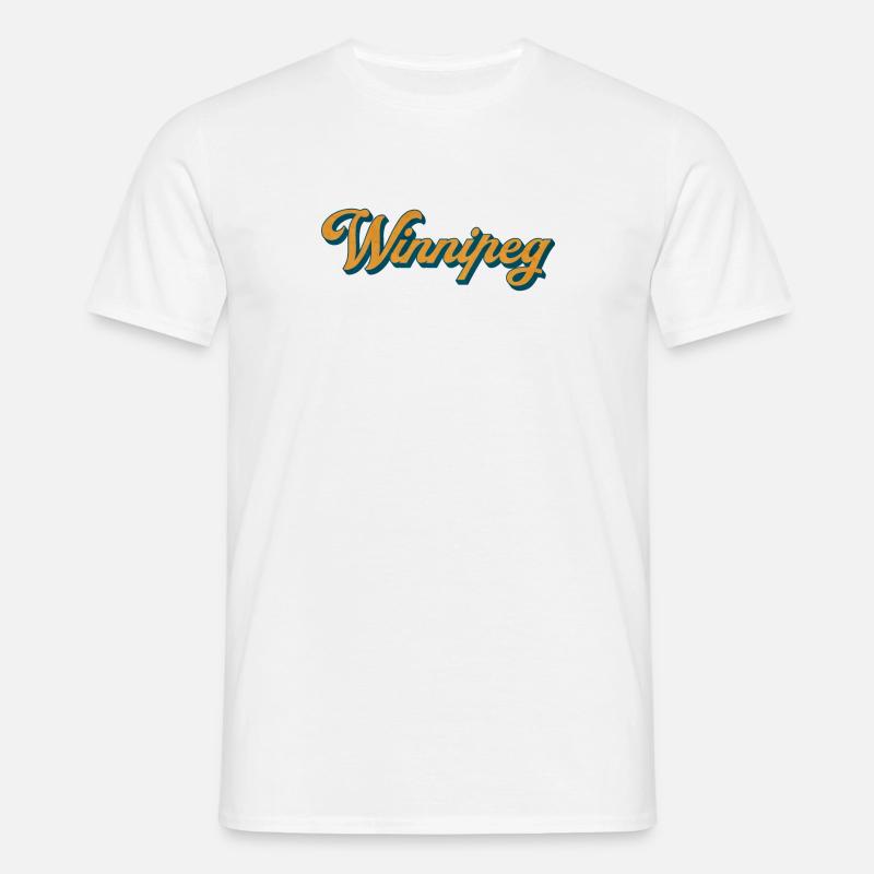 Winnipeg Retro Script - Männer T-Shirt - Weiß