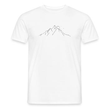 mountain - Men's T-Shirt - white - Front - AI Model Male 178 dark (178cm)