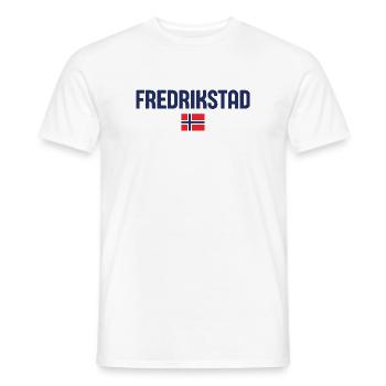 Lebendiges Fredrikstad-Design - Männer T-Shirt - Weiß - Vorne - AI Model Male 178 dark (178cm)