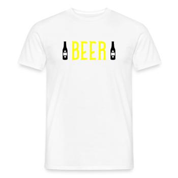 Beer - Men's T-Shirt - white - Front - AI Model Male 178 dark (178cm)