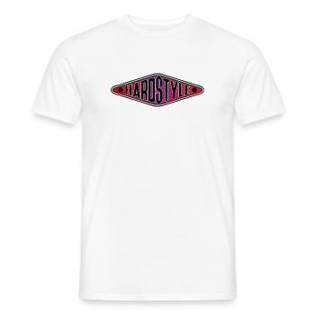 Chemise Hardstyle - Hardcore Techno Rave Vibes - T-shirt homme - blanc - Devant - AI Model Male 178 dark (178cm)