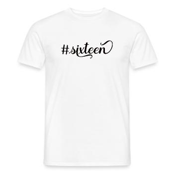 Seize ans, seize ans, seize ans, #sixteen - T-shirt homme - blanc - Devant - AI Model Male 178 dark (178cm)