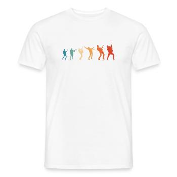 Evolution Rock Music Guitariste - T-shirt homme - blanc - Devant - AI Model Male 178 dark (178cm)