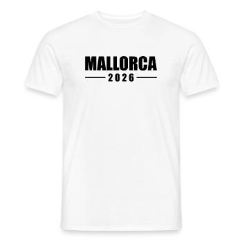 Majorque 2026 - T-shirt homme - blanc - Devant - AI Model Male 178 dark (178cm)