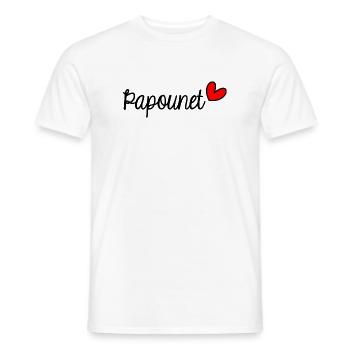 PAPOUNET. PAPA. FÊTE DES PÈRES. BONNE FÊTE PAPA - T-shirt homme - blanc - Devant - AI Model Male 178 dark (178cm)