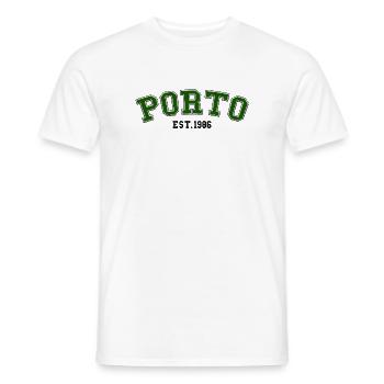 Porto Est. 1986 - Men's T-Shirt - white - Front - AI Model Male 178 dark (178cm)