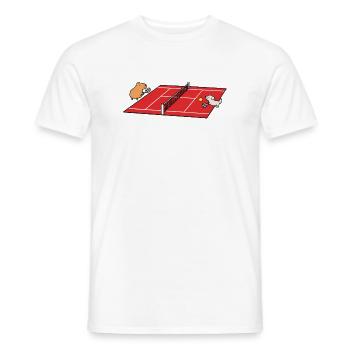 Tennis T-Shirt Hund und Capybara - Männer T-Shirt - Weiß - Vorne - AI Model Male 178 dark (178cm)