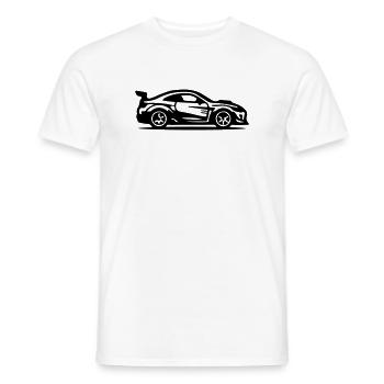 Icône de voiture de sport - T-shirt homme - blanc - Devant - AI Model Male 178 dark (178cm)