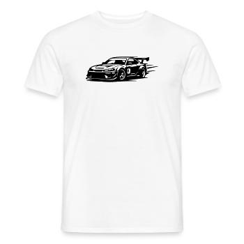 Car Racing Car - Men's T-Shirt - white - Front - AI Model Male 178 dark (178cm)
