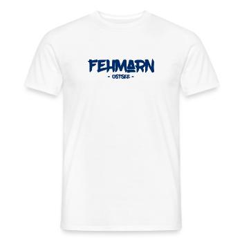 Fehmarn - Ostsee - Insel - Strand - Sommer - Sonne - Männer T-Shirt - Weiß - Vorne - AI Model Male 178 dark (178cm)