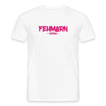 Fehmarn - Ostsee - Insel - Strand - Sommer - Sonne - Männer T-Shirt - Weiß - Vorne - AI Model Male 178 dark (178cm)