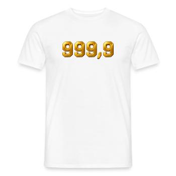 Fine gold 999.9 - Men's T-Shirt - white - Front - AI Model Male 178 dark (178cm)