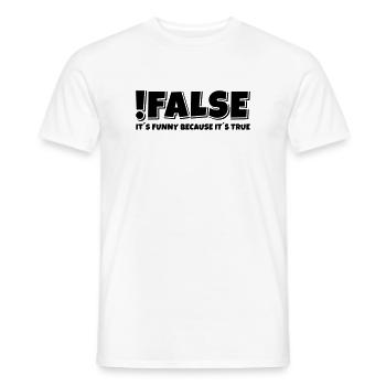 False True Programmierer Spruch - Männer T-Shirt - Weiß - Vorne - AI Model Male 178 dark (178cm)