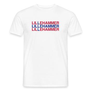 LILLEHAMMER Norwegian Flag Norway Norge Norwegen - Männer T-Shirt - Weiß - Vorne - AI Model Male 178 dark (178cm)
