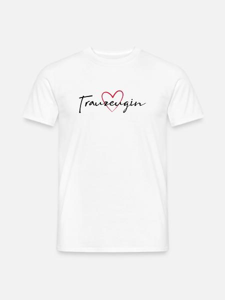 Trauzeugin Herz Junggesellinnenabschied - Männer T-Shirt - Weiß