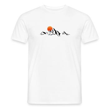 Montagnes Escalade et randonnée - T-shirt homme - blanc - Devant - AI Model Male 178 dark (178cm)