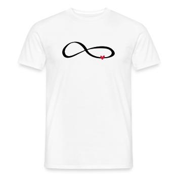 Infinity sign symbol gift love - Men's T-Shirt - white - Front - AI Model Male 178 dark (178cm)