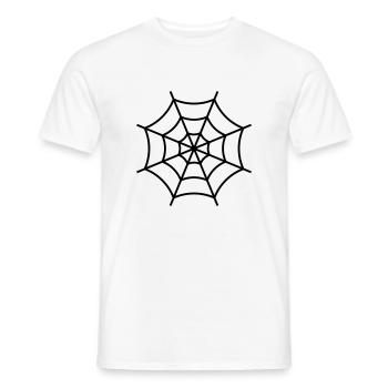 Toile d’araignée - T-shirt homme - blanc - Devant - AI Model Male 178 dark (178cm)