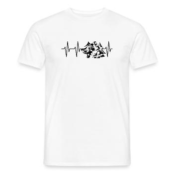 Herzschlag Wald Bäume Symbol icon Wälder Puls Baum - Männer T-Shirt - Weiß - Vorne - AI Model Male 178 dark (178cm)