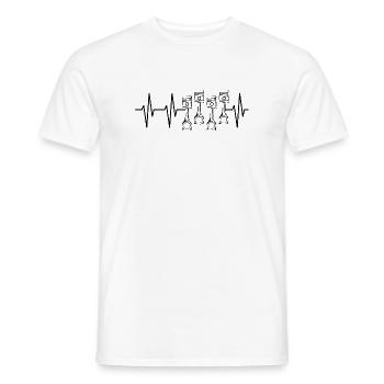Heartbeat Piston Tuner Pulse Tuning Moteur Voitures - T-shirt homme - blanc - Devant - AI Model Male 178 dark (178cm)