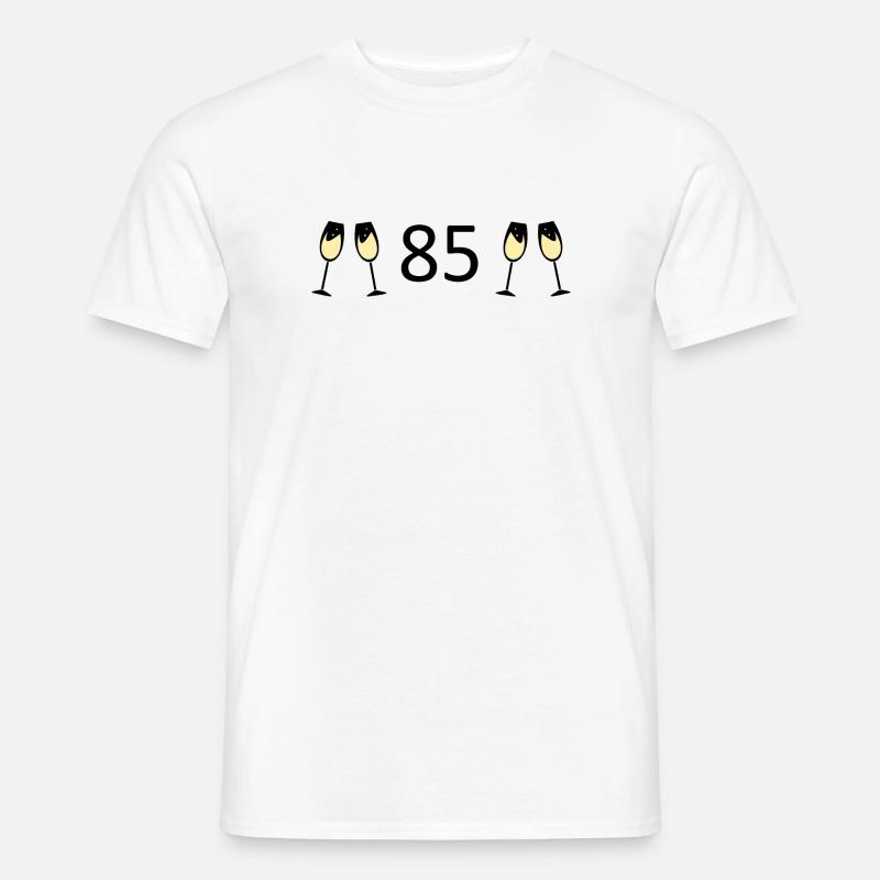 85° Compleanno 85 Anni Anniversario 85 Numero 85 Nero - T-shirt uomo - bianco