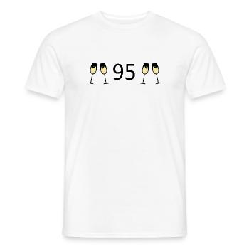 95th Birthday 95 Years Anniversary 95 Number 95 Black - Men's T-Shirt - white - Front - AI Model Male 178 dark (178cm)