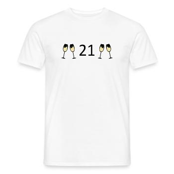 21st Birthday 21 Years Anniversary 21 Years Number 21 - Men's T-Shirt - white - Front - AI Model Male 178 dark (178cm)