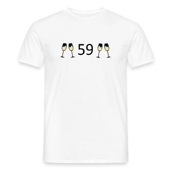 59th Birthday 59 Years Jubilee 59 Number 59 - Men's T-Shirt - white - Front - AI Model Male 178 dark (178cm)