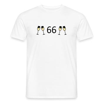 66.Geburtstag 66 Jahre Jubiläum 66 Zahl 66 schwarz - Männer T-Shirt - Weiß - Vorne - AI Model Male 178 dark (178cm)