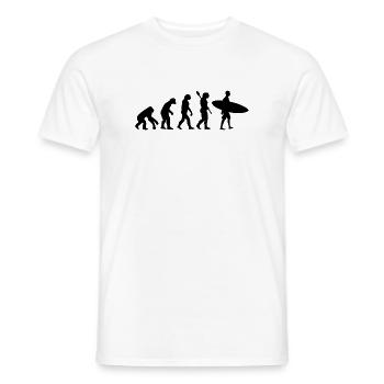Surfer Lustig Menschliche Evolution - Männer T-Shirt - Weiß - Vorne - AI Model Male 178 dark (178cm)