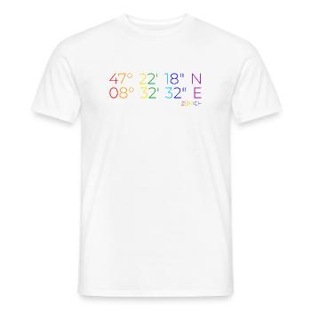 Pride Zurich Coordinates - Men's T-Shirt - white - Front - AI Model Male 178 dark (178cm)